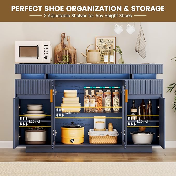 LVSOMT 47.2" Sideboard Buffet Cabinet - Image 5