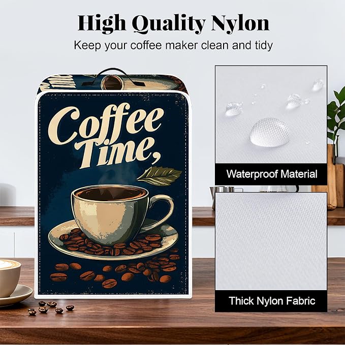 BVBOX Coffee Maker Cover, Durable Dustproof Lightweight Polyester Cotton Blend - Image 4