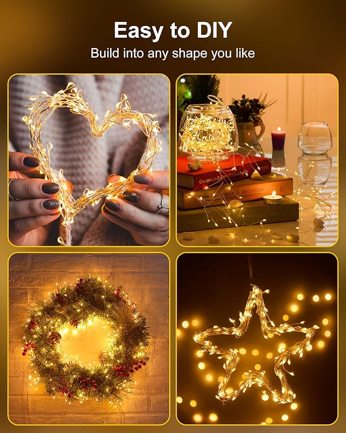 4 Pack Fairy Lights Battery Operated, 5 Feet 60 LED Twinkle String Lights - Image 4