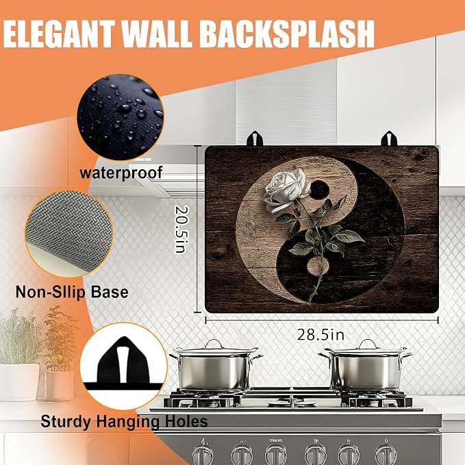 28"x20" Anti-Slip Electric Stove Top Cover Tai Chi Foldable Heat-Resistant - Image 4