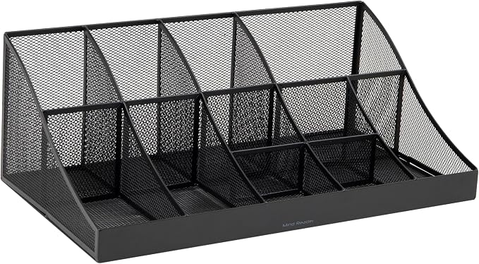 Mind Reader Countertop Organizer, 2 Tier Mesh Storage Caddy - Image 5