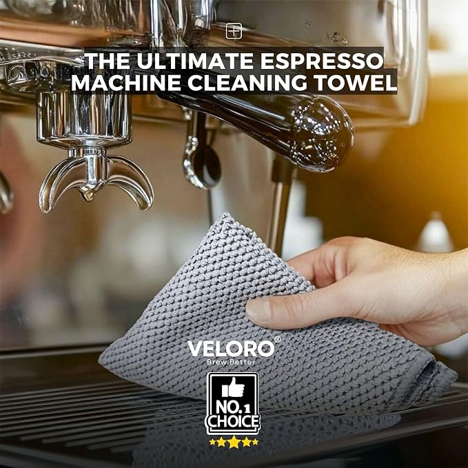 VELORO Espresso Machine Cleaning Kit – 6 Premium Barista Towels + BONUS - Image 8