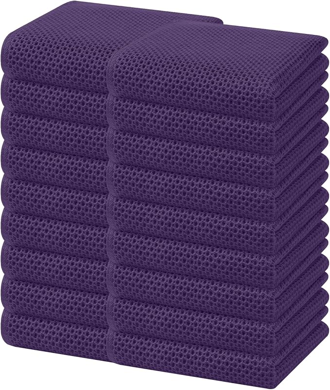 Homaxy 100% Cotton Waffle Weave Kitchen Dish Towels, Ultra Soft Absorbent Quick by Homaxy