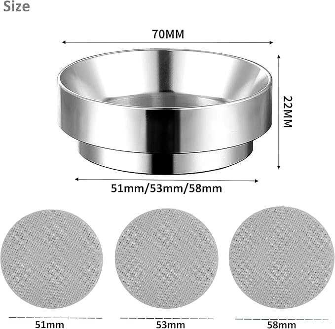 Espresso Dosing Funnel and Puck Screen Set, Coffee Dosing Ring Aluminum - Image 2