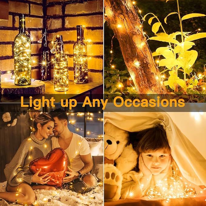 20 Pack Fairy Lights Battery Operated 7ft 20 LED Mini String Lights Twinkle - Image 7