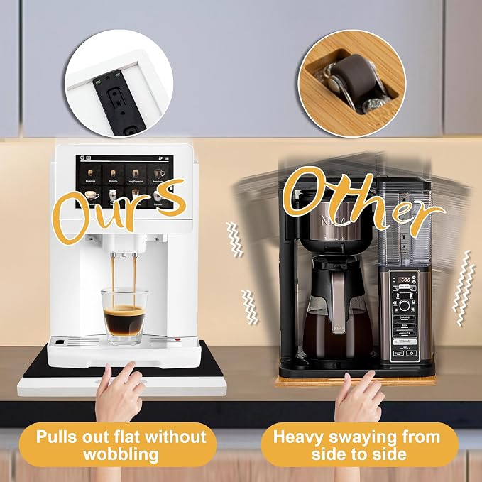 MinBoo Bamboo Appliance Slider, Sliding Tray - Image 3