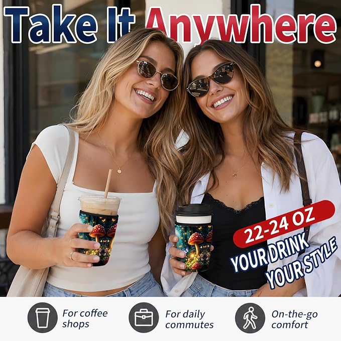 Reusable Neoprene Coffee Sleeve - Image 5