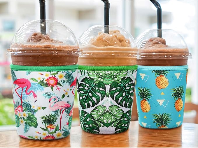 Patelai 4 Pieces Reusable Iced Coffee Sleeve Cup Insulator - Image 6