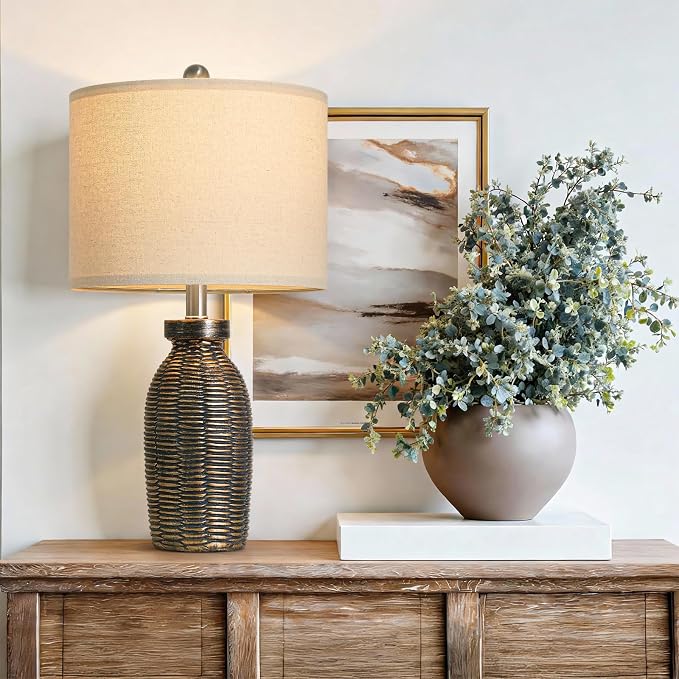 22.75" Table Lamps for Living Room Small Lamps for Bedroom Bedside Lamps Set of - Image 5