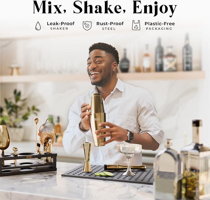 BARE BARREL® Mixology Bartender Kit Bar Set | 16-Piece Cocktail Shaker Set | - Image 3