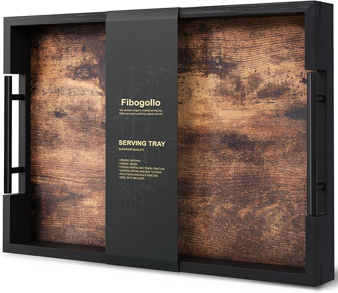 Fibogollo Wooden Serving Tray by Fibogollo