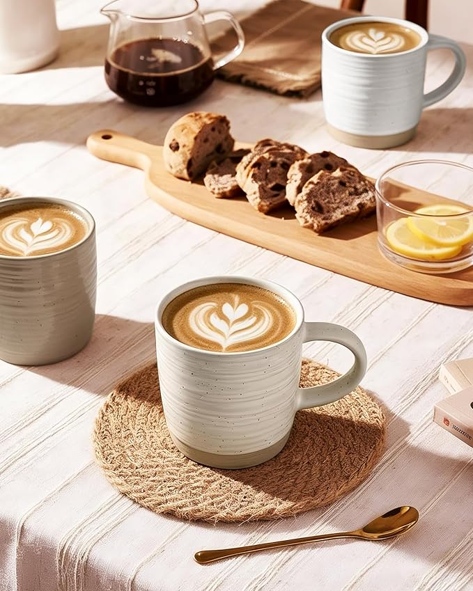 famiware Coffee Mugs Set of 4, 13 oz Mug Set, Ceramic Cup Set - Image 5
