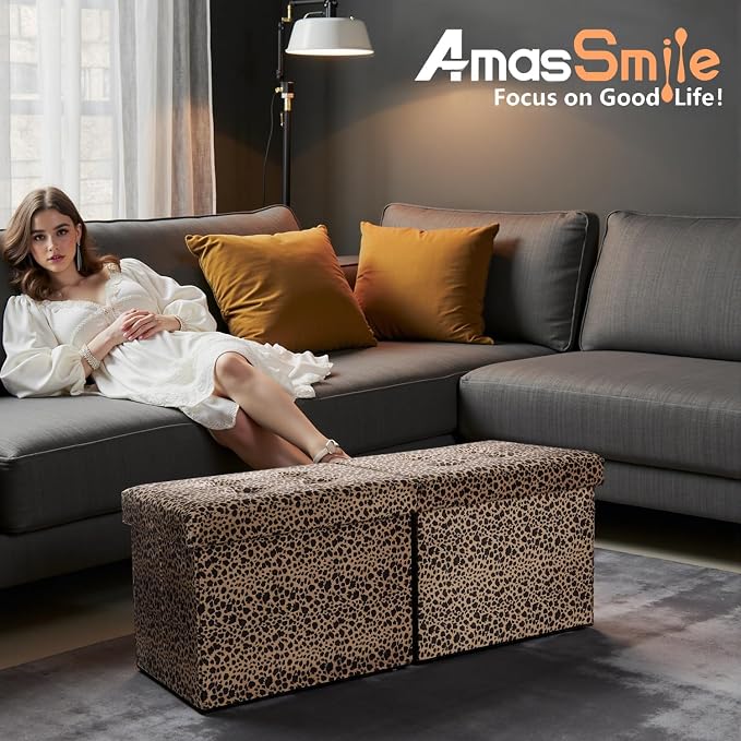 AmasSmile Footrest Ottoman Bench - Image 6