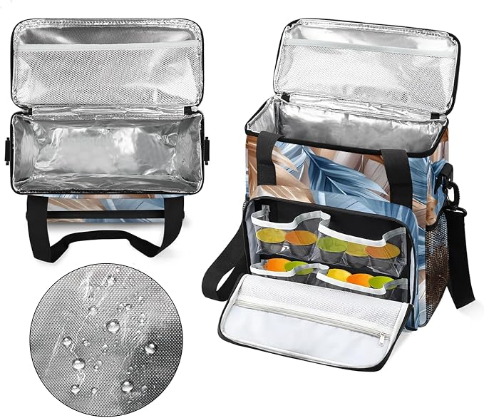 Feather Animal Feather Coffee Maker Carring Bag, Large Insulated Storage - Image 3