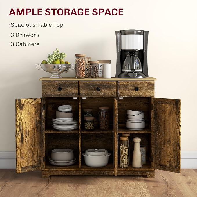 HOMCOM Sideboard Buffet Cabinet - Image 4