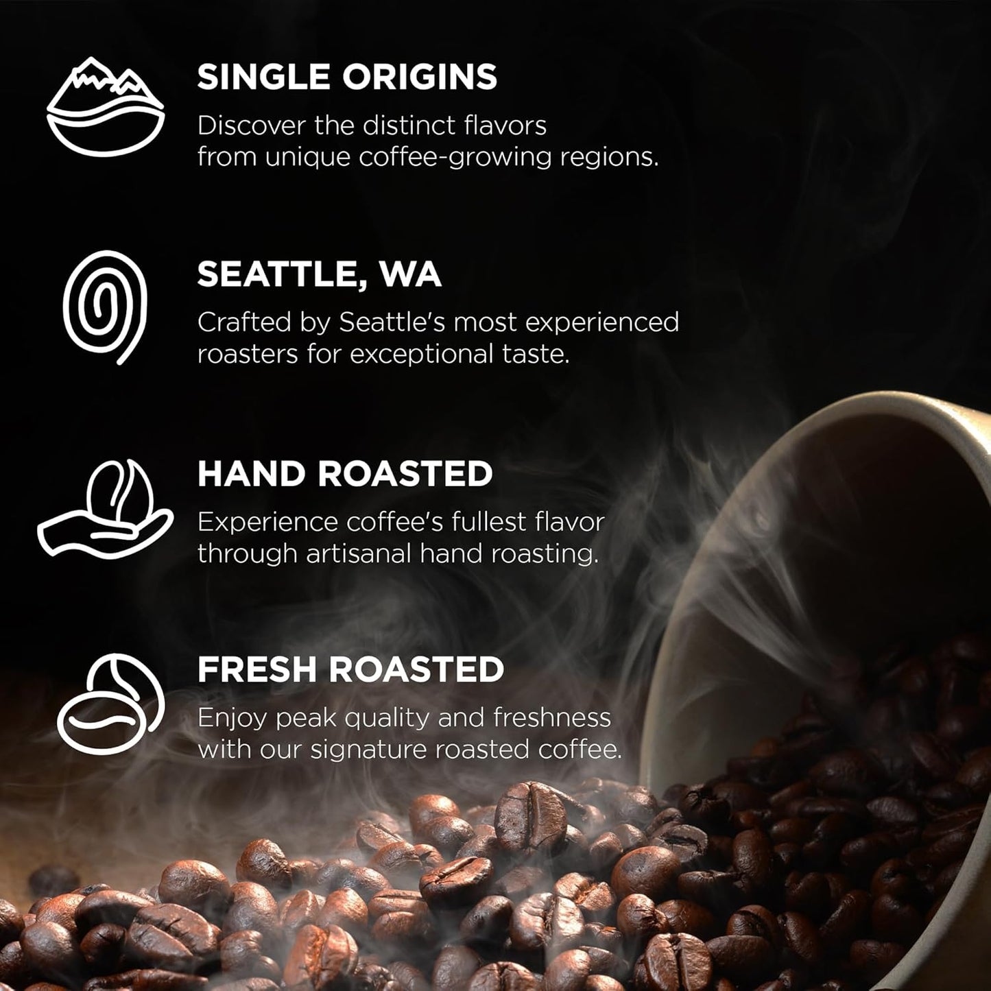 Fonte Coffee Roaster - Whole Bean Coffee - Medium-Dark Fresh Roast - Roasted in Seattle - Single Origin - 12 oz - Spicy, Smoky, Bittersweet Chocolate, Peat - Cerrado