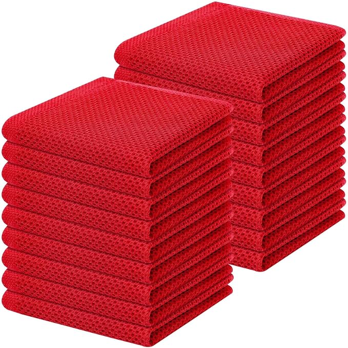 Homaxy 100% Cotton Waffle Weave Kitchen Dish Cloths, Ultra Soft Absorbent Quick by Homaxy