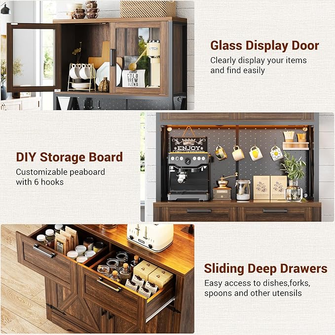 Unikito 71" Pantry Cabinet - Image 5