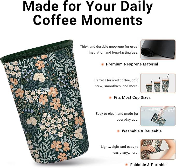 3 Pack Iced Coffee Sleeve Reusable - Image 3