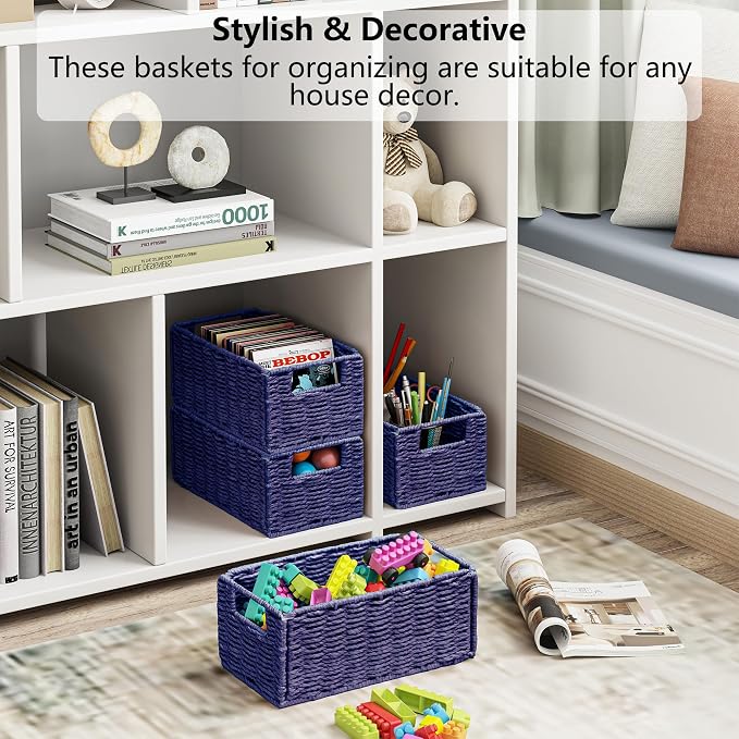 Vagusicc Wicker Storage Basket, Small Storage Baskets - Image 7