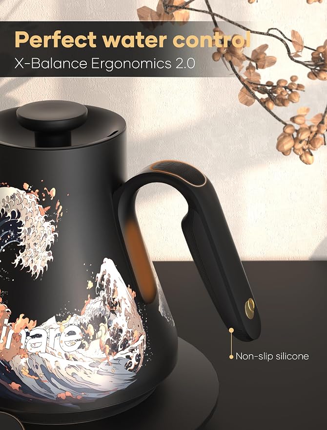Cocinare Gooseneck Electric Kettle, ±0.5°F Precise Temperature Control - Image 8