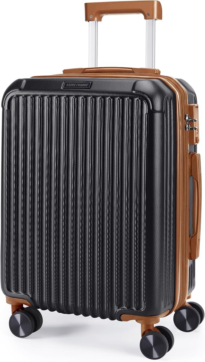 LIGHT FLIGHT Carry On Luggage 22x14x9 Airline Approved, Hard Shell by LIGHTFLIGHT