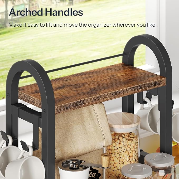 HOOBRO Coffee Mug Tree, 2 Tier Mug Organizer, Coffee Mug Cup Holder - Image 8