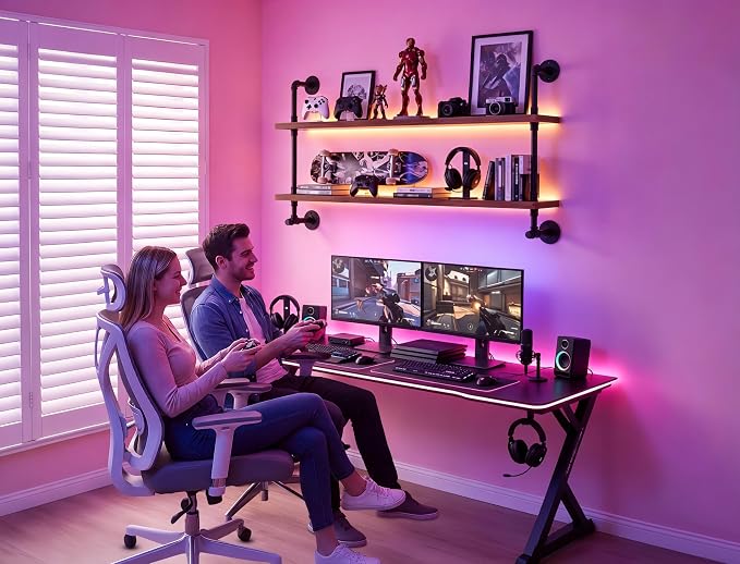 ROGMARS LED Gaming Floating Shelves - Image 3
