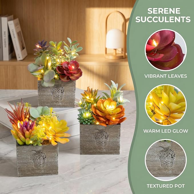 Succulents Plants Artificial, Small Faux Plants - Image 5