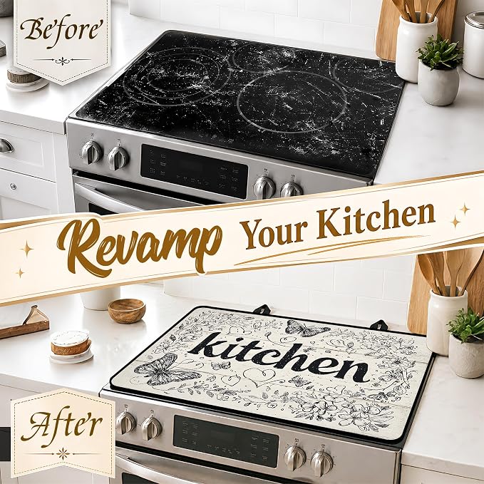 Multi-Design Stove Top Cover for Glass/Electric Stoves, 3-in-1 Counter - Image 4