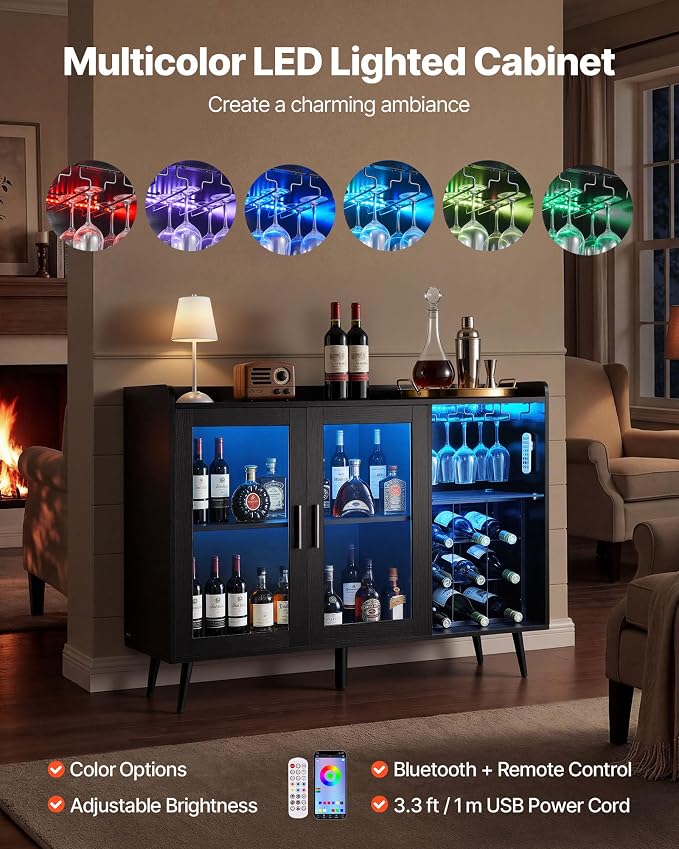 VEVOR Wine Cabinet, Coffee Bar Cabinet - Image 5