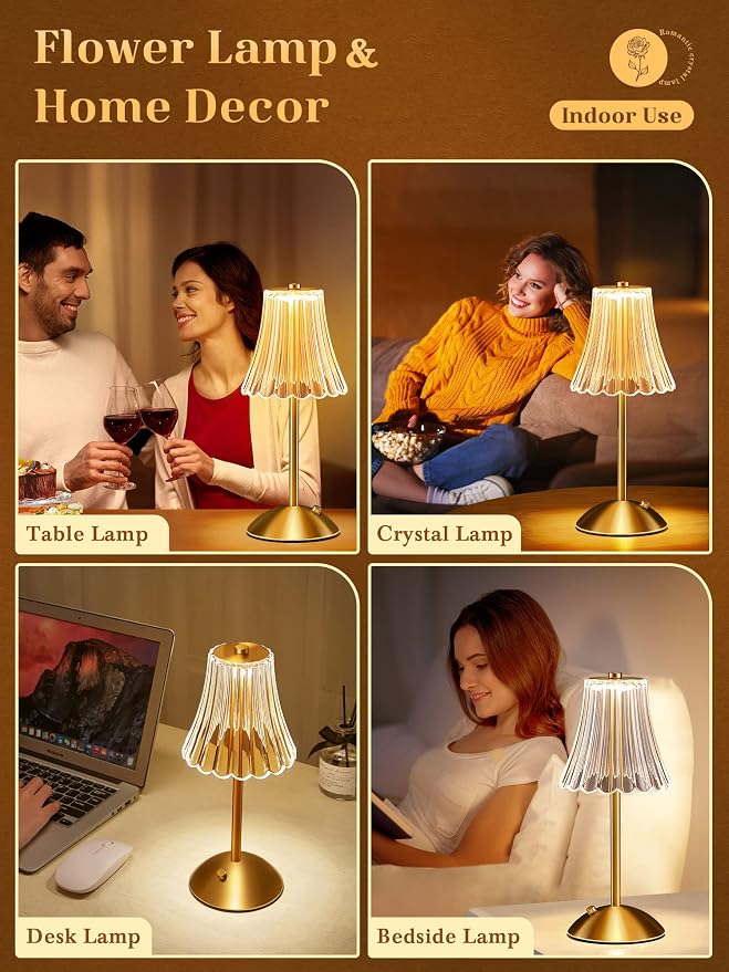 LED Table Lamp, 3200mAh Rechargeable Battery Operated, 30 Lighting Modes - Image 5
