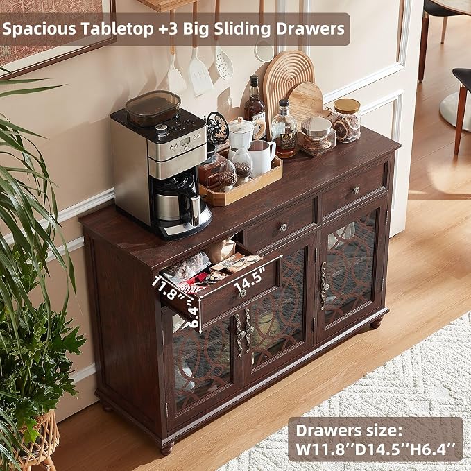 Joaxswe Farmhouse Sideboard Buffet Cabinet - Image 7
