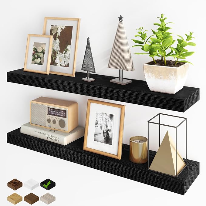 Fun Memories Floating Shelves for Wall, 36Inch Floating Shelves Set of 2 by FunMemories