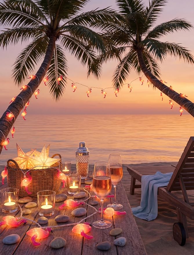 Flamingo String Lights, 12FT 20 LED Summer String Lights - Image 3