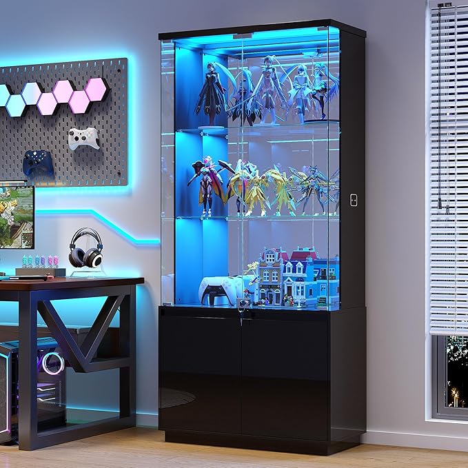 Gurexl 71" Tall Glass Display Cabinet - by Gurexl