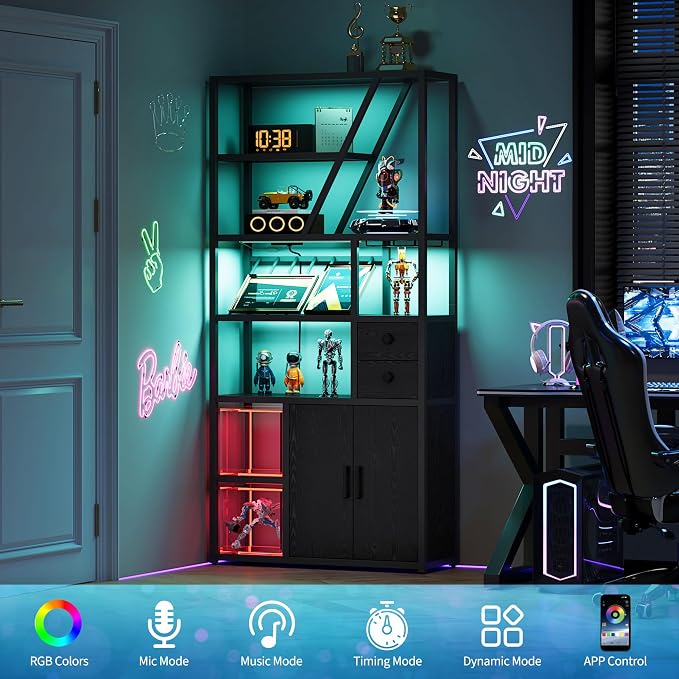 Garvee Modern Tall Bar Cabinet - Image 6