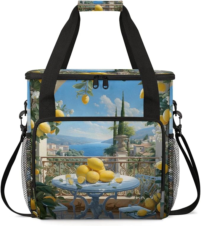 Lemon Tree Landscape Coffee Maker Carring Bag, Large Insulated Storage by Home