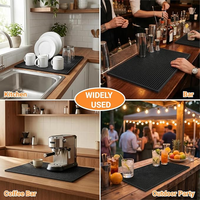 Bar Mat, Non-Slip Large Dish Drying Spill Mat - Image 7