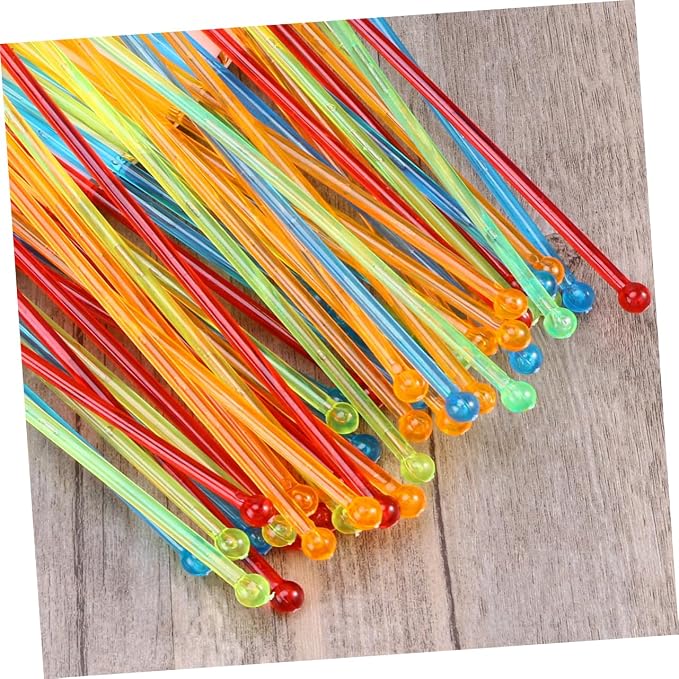 LIFKOME 50pcs Acrylic Stir Sticks Beer Chiller Coffee Bar Accessory Translucent - Image 3
