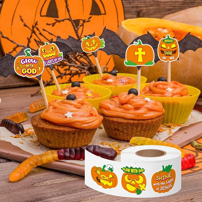 Haooryx Halloween Religious Sticker Rolls - Image 6