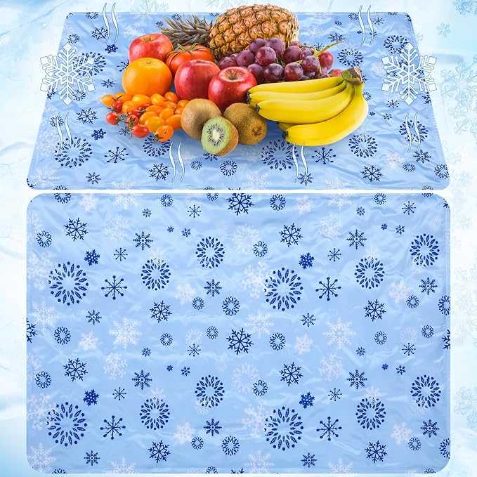 Reallnaive 2 Pcs Light Blue Extra Large Reusable Freezable Ice Mat - Image 7