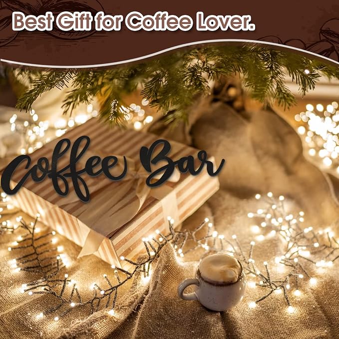 Huray Rayho Wooden Coffee Bar Wall Sign Kitchen Decor Station Letter Sign Art - Image 4
