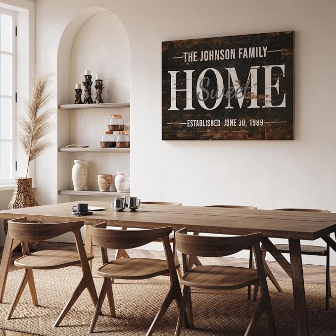 IPIC - Personalized Farmhouse Family Sign on Canvas, Custom Rustic Family Wall - Image 4
