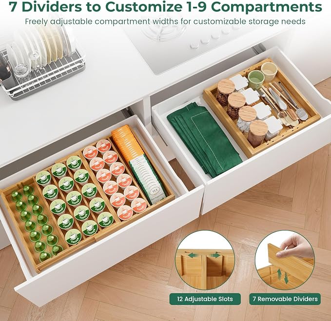 EsLuker.ly Bamboo Coffee Pod K Cup Holder Organizer - Image 4