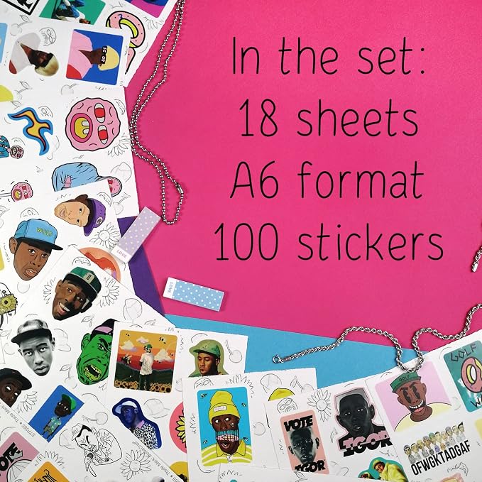 100 Pcs Cherry, Odd Stickers, American Rapper Decals - Image 2