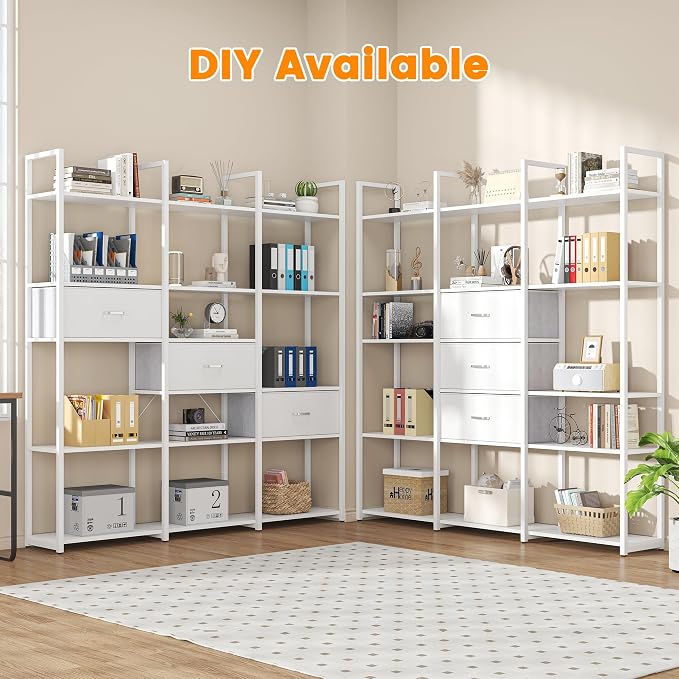 Triple Wide 6 Tiers Industrial Book shelf - Image 4