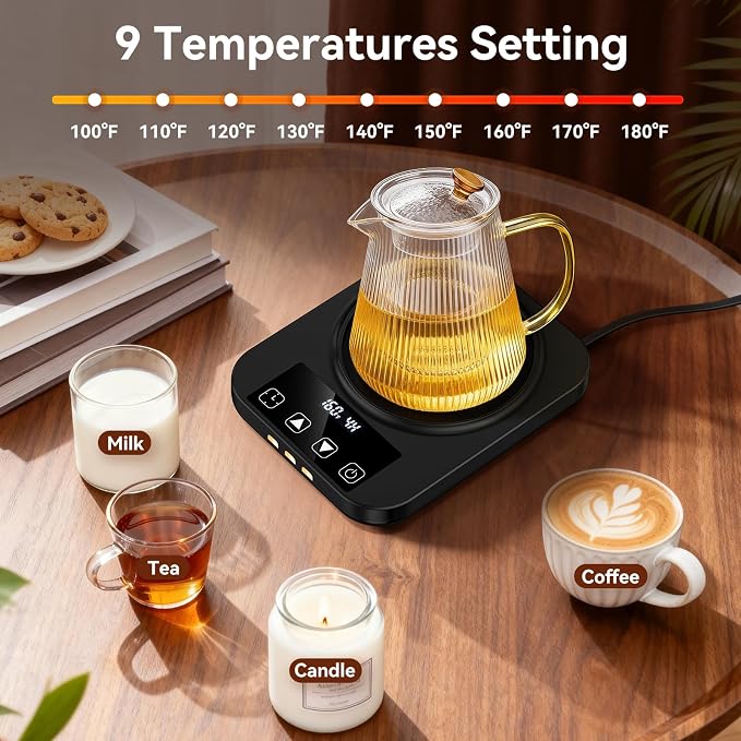 Coffee Mug Warmer & Mug Set for Desk, Electric Coffee Cup Warmer - Image 3