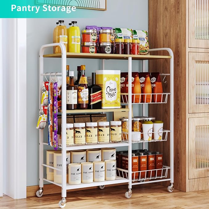 HapiRm Rolling Kitchen Microwave Cart - Image 4