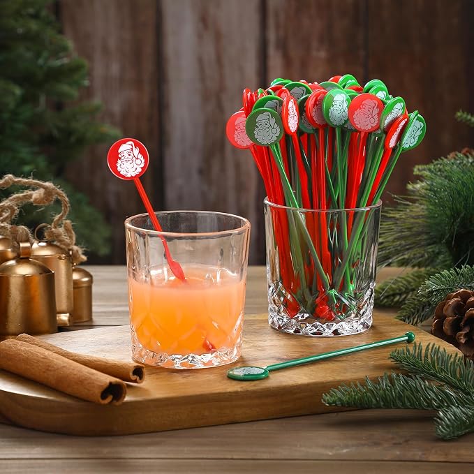 Chengu 100 Pcs Winter Drink Stirrers Xmas Stir Sticks Bulk Holiday Coffee - Image 2